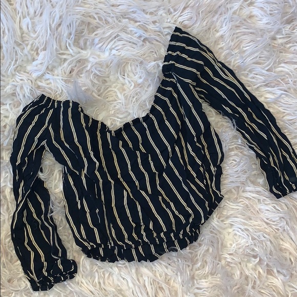 Brandy Melville Tops - off the shoulder striped brandy top